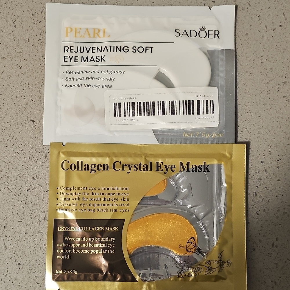 Set Of Two Rejuvenating/Collagen Soft Eye Masks -